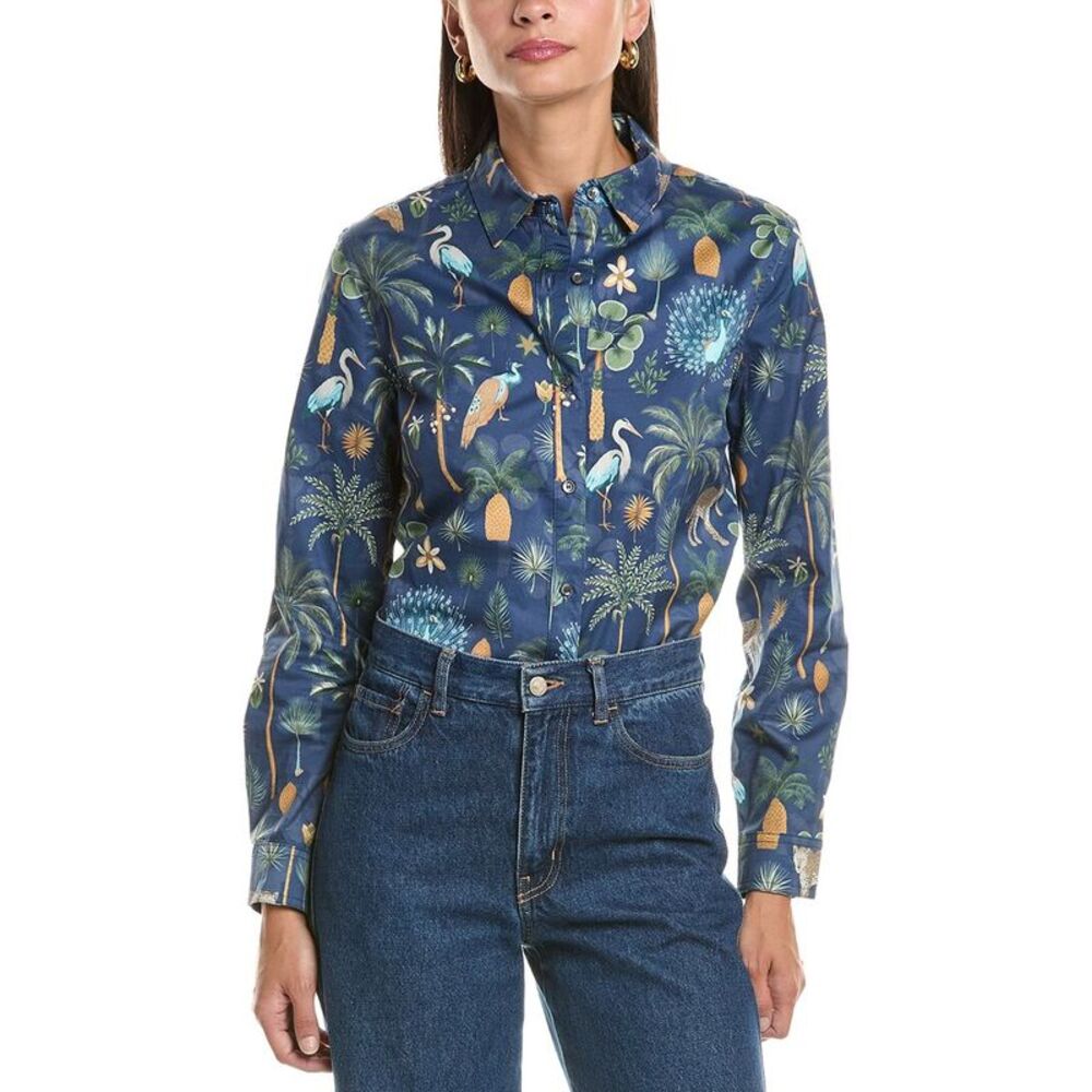 J.Mclaughlin Womens Lois Blouse, Blue